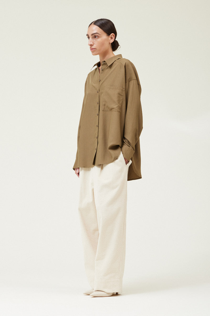 Oversized Shirt in Walnut