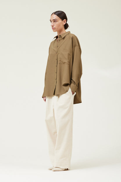 Oversized Shirt in Walnut