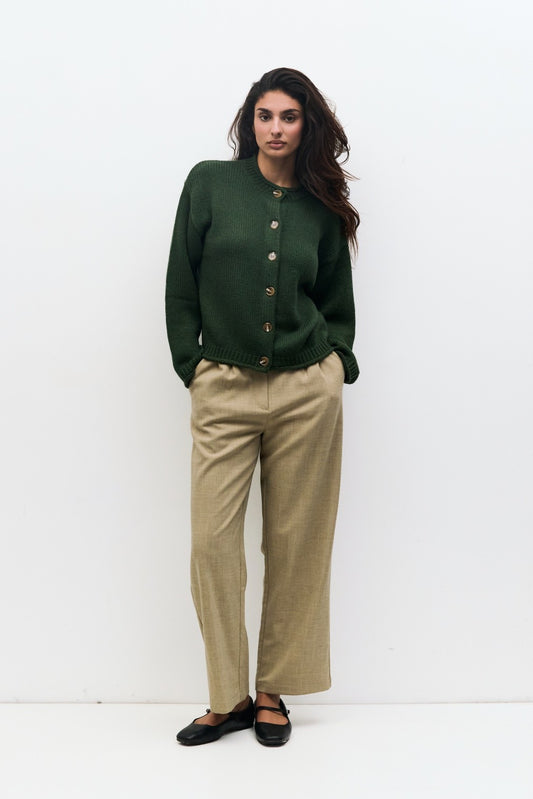 The Hannah Cardigan in Hunter Green