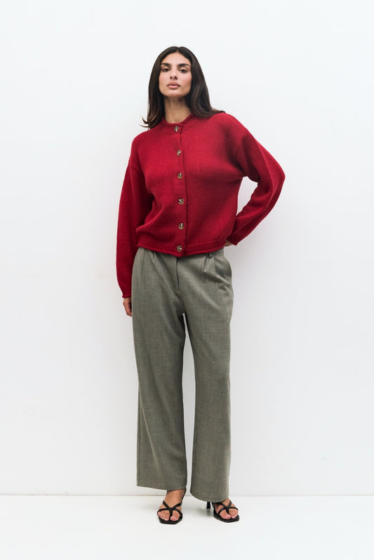 The Hannah Cardigan in Red